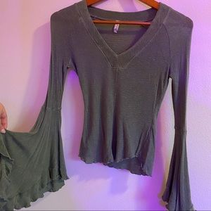 Free People Bell Sleeve Top